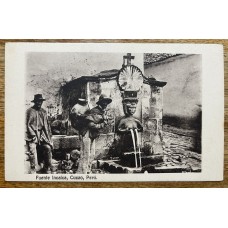 PERU INDIGENAS ANTIGUA TARJETA POSTAL FUENTE INCAICA